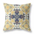 Palacedesigns 18 in. Diamond Star Indoor & Outdoor Zippered Throw Pillow Yellow & Blue PA3109252